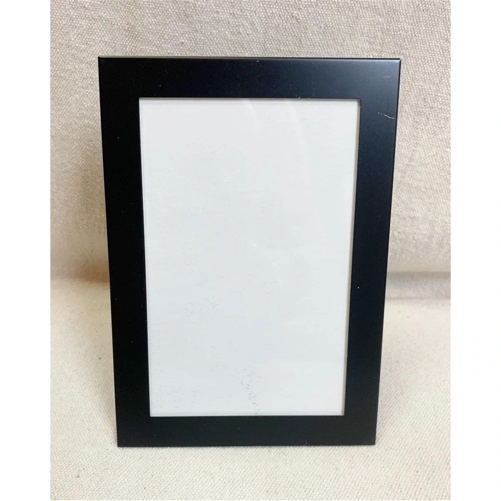 Black aluminum tabletop Picture frame for 5.5x3.5 photo